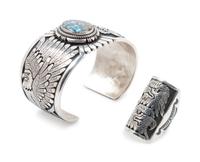 Eagle Motif Silver Cuff with matching ring