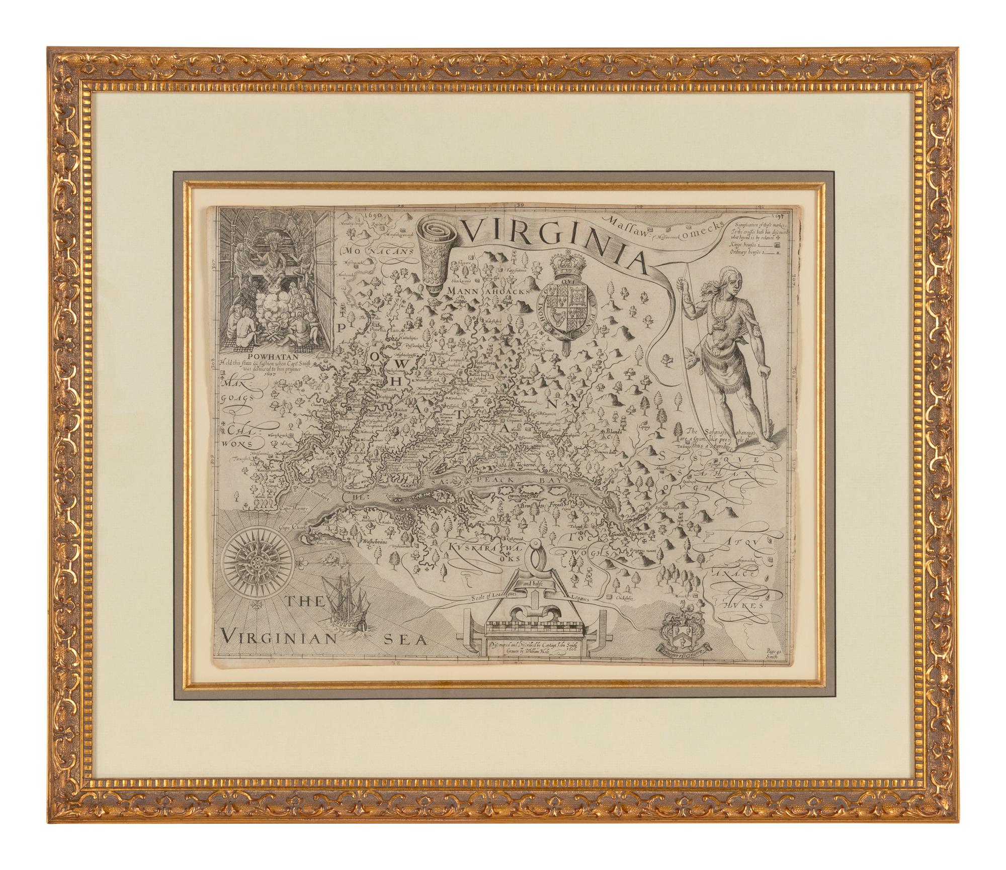 [MAP]. SMITH, John, Captain (1580-1631). Virginia . [London ca 1625].