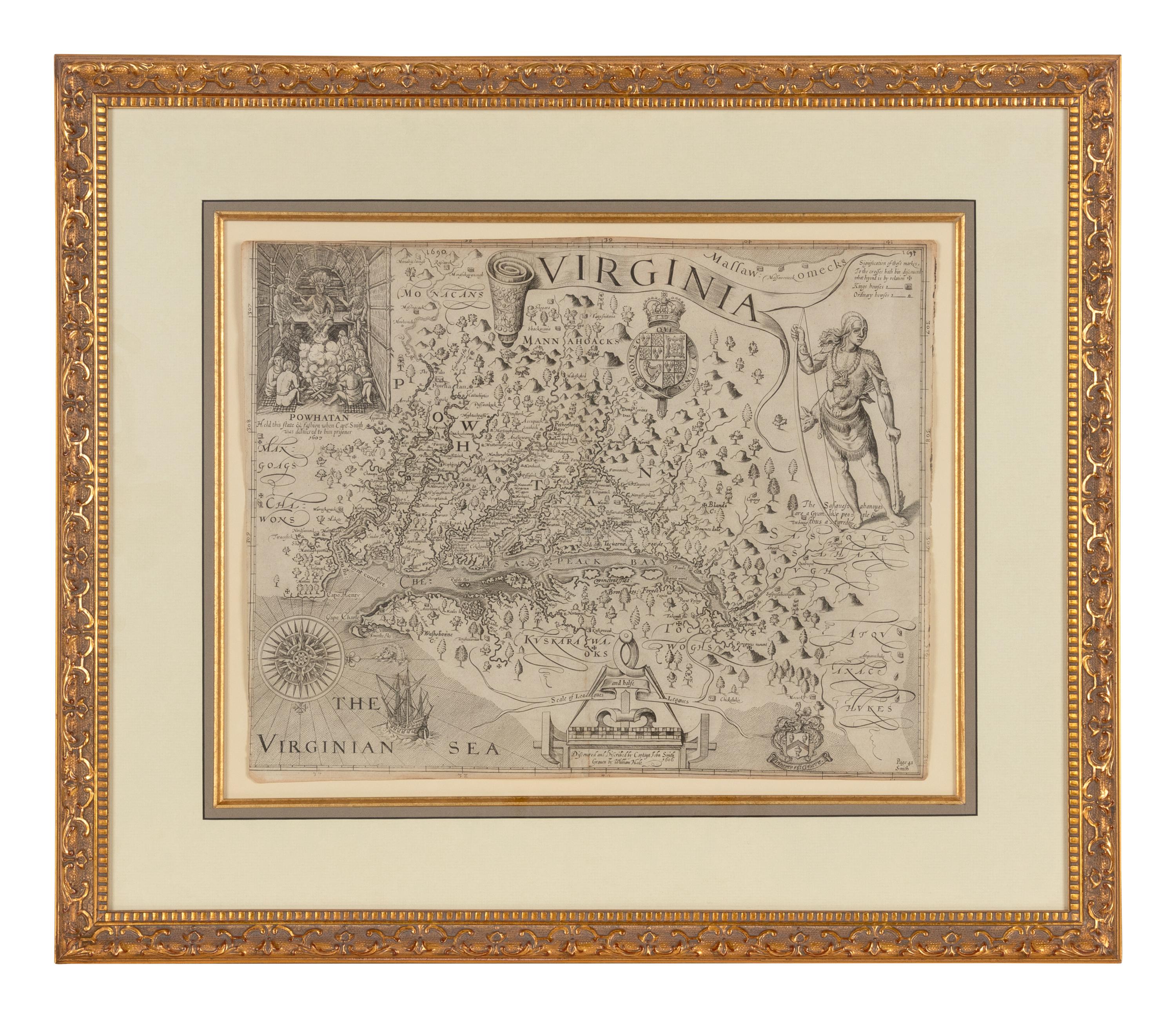 [MAP]. SMITH, John, Captain (1580-1631). Virginia . [London ca 1625].