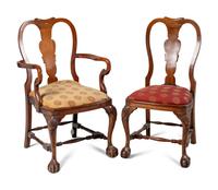 A Set of Eight George II Style Mahogany Dining Chairs