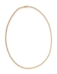 YELLOW GOLD AND DIAMOND LINE NECKLACE