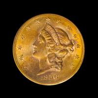 A United States 1856-S Liberty Head $20 Gold Coin