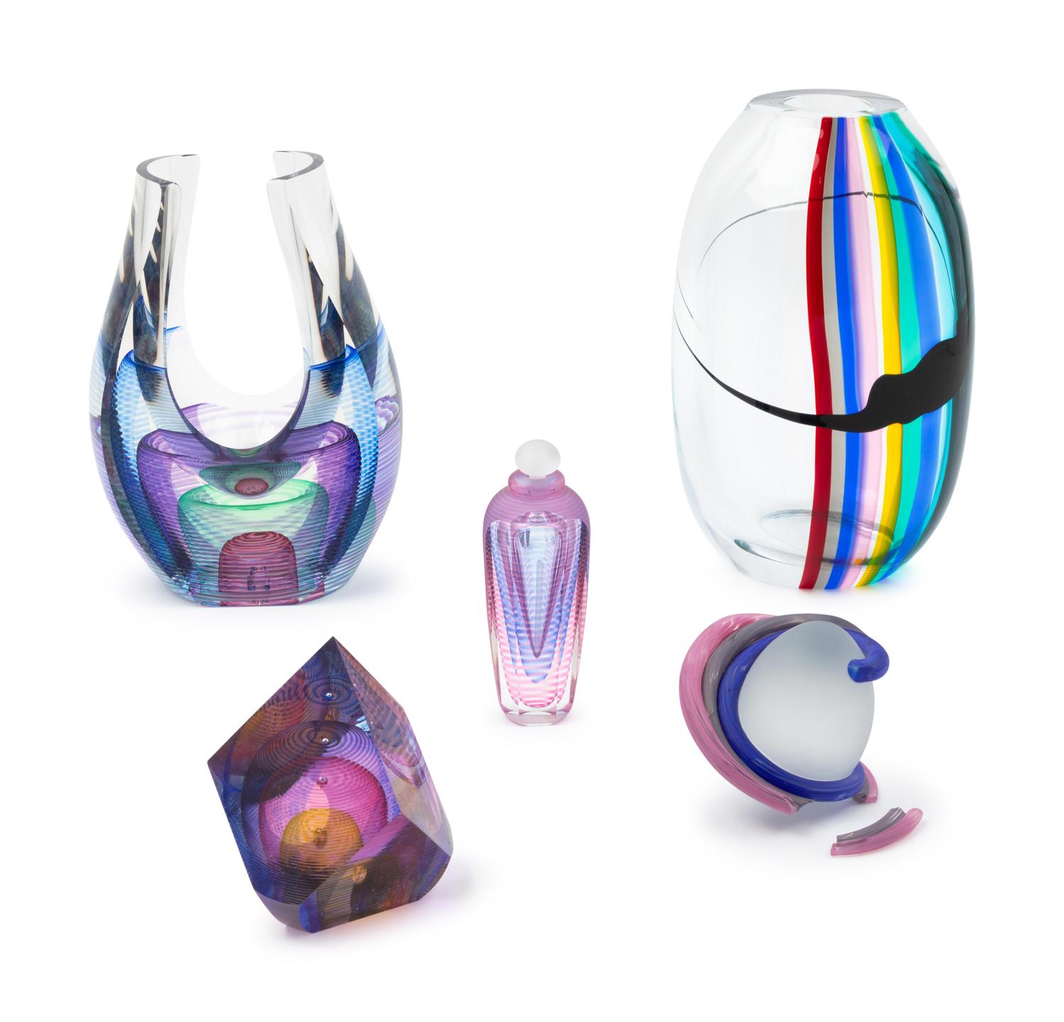 Five Studio Glass Articles — 20TH/21ST CENTURY