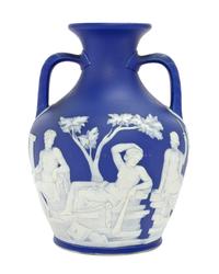 A Wedgwood Jasperware Portland Vase, Height 10 3/4 inches.