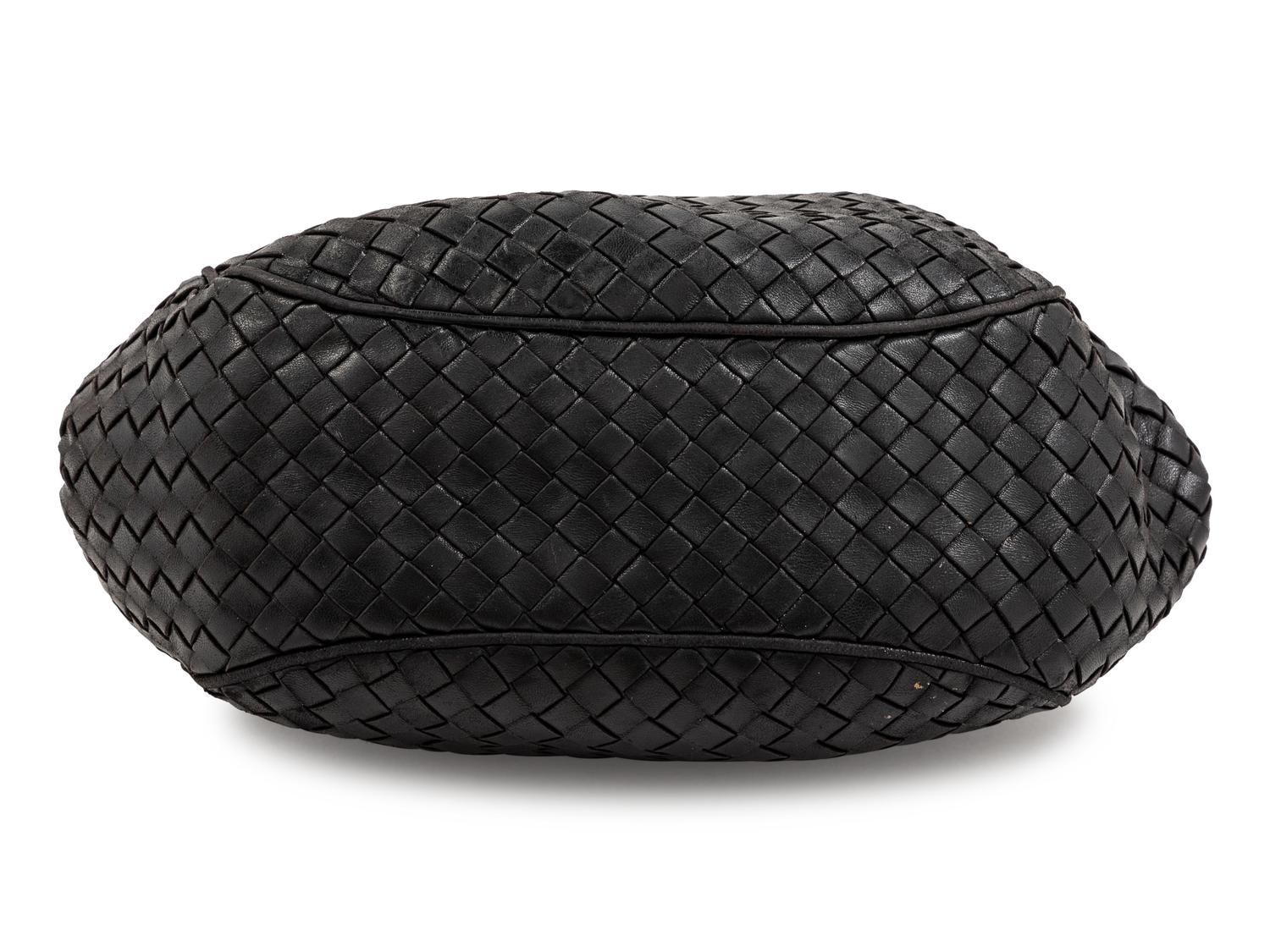 A Bottega Veneta Black Intrecciato Bag