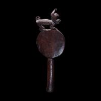 A Chancay Wood and Anthracite Mirror