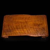 A Chinese carved Longyan wood scrolled stand 龍眼木座子 Qing dynasty ?