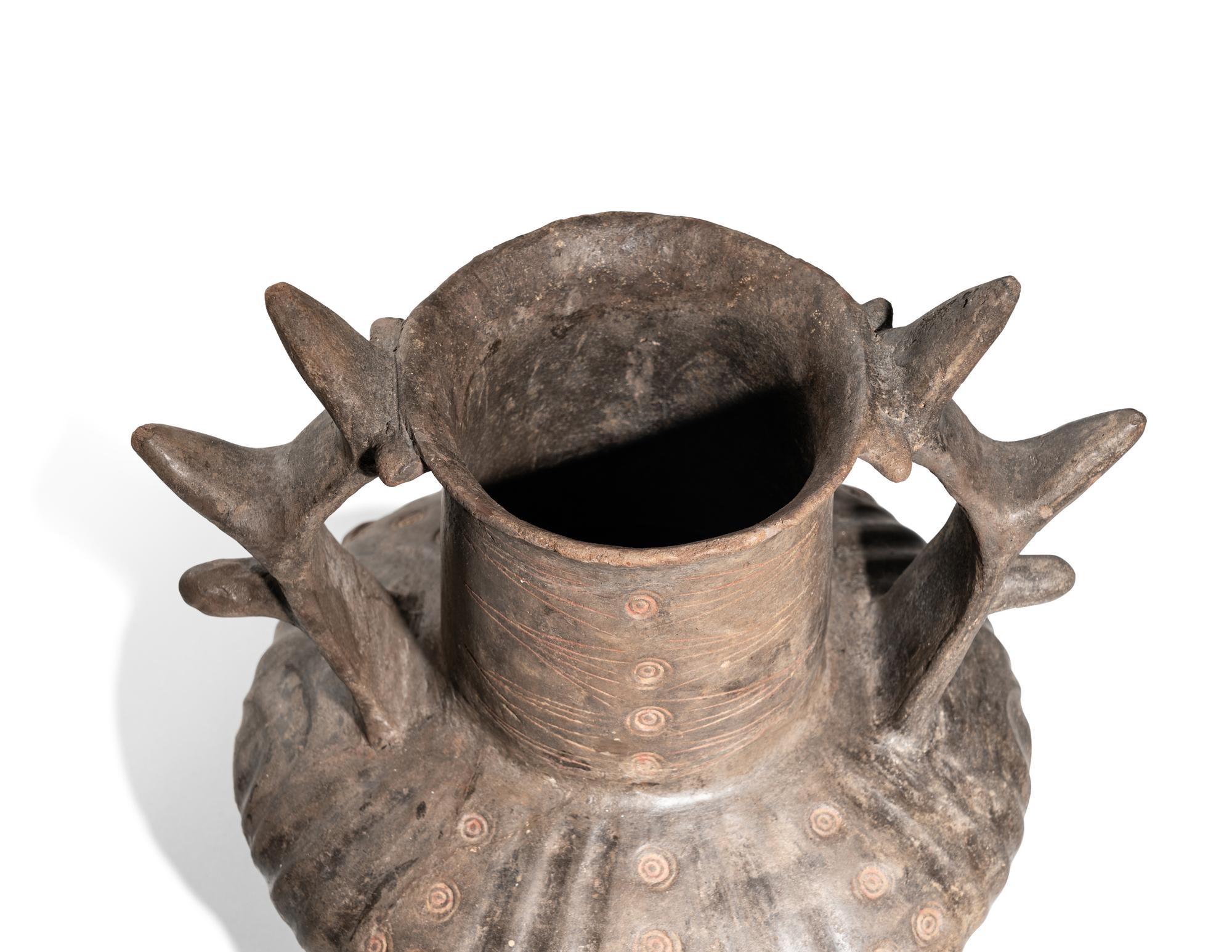 An Italic Impasto Amphora with Spiked Handles