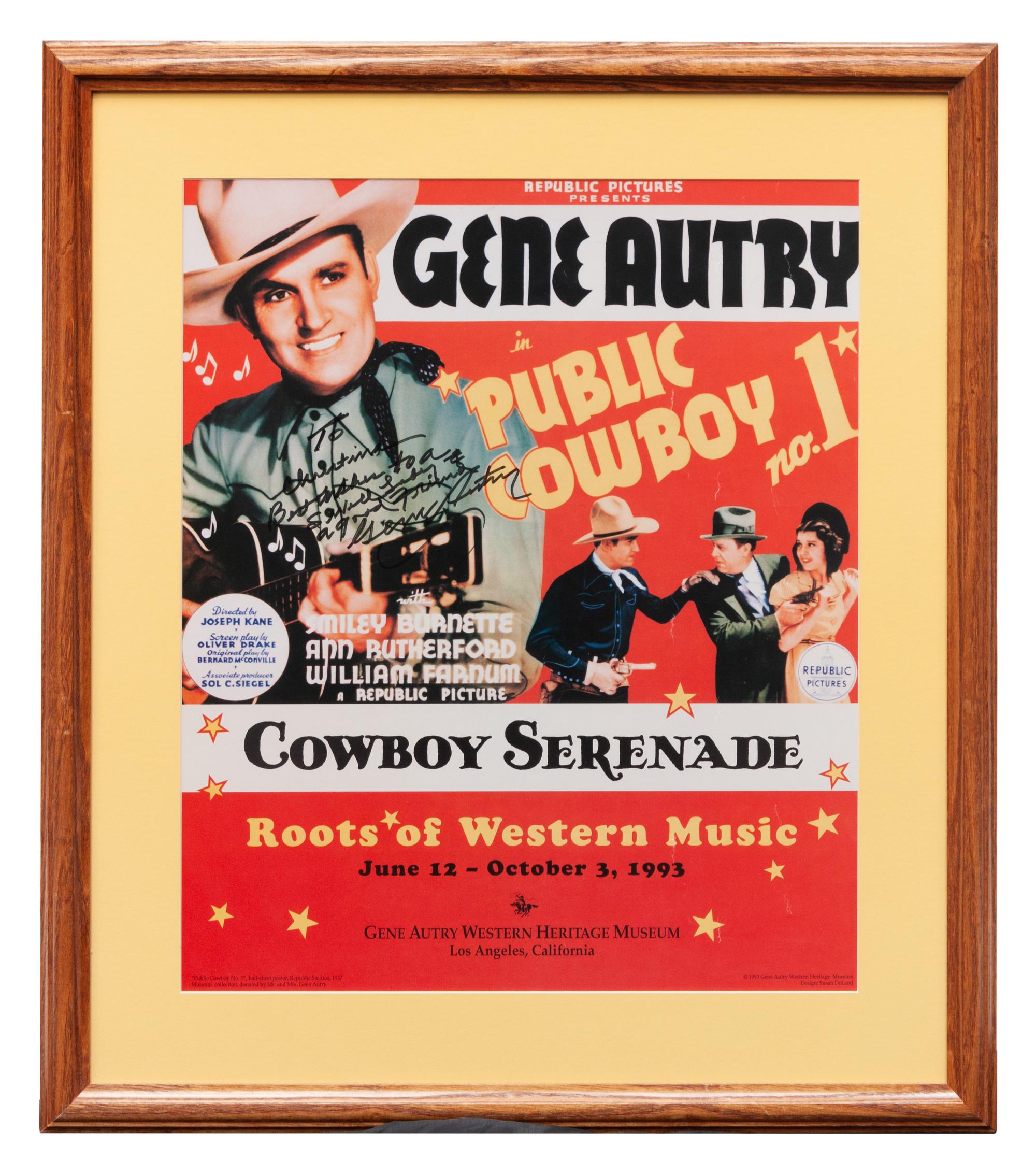 Gene Autry Western Wear and Poster