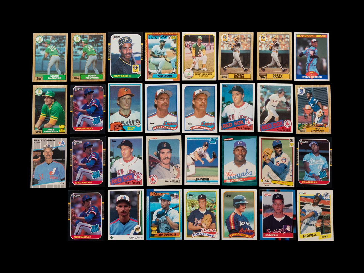 A Group of 41 Modern Hall of Fame, Star and Rookie Baseball Cards,
