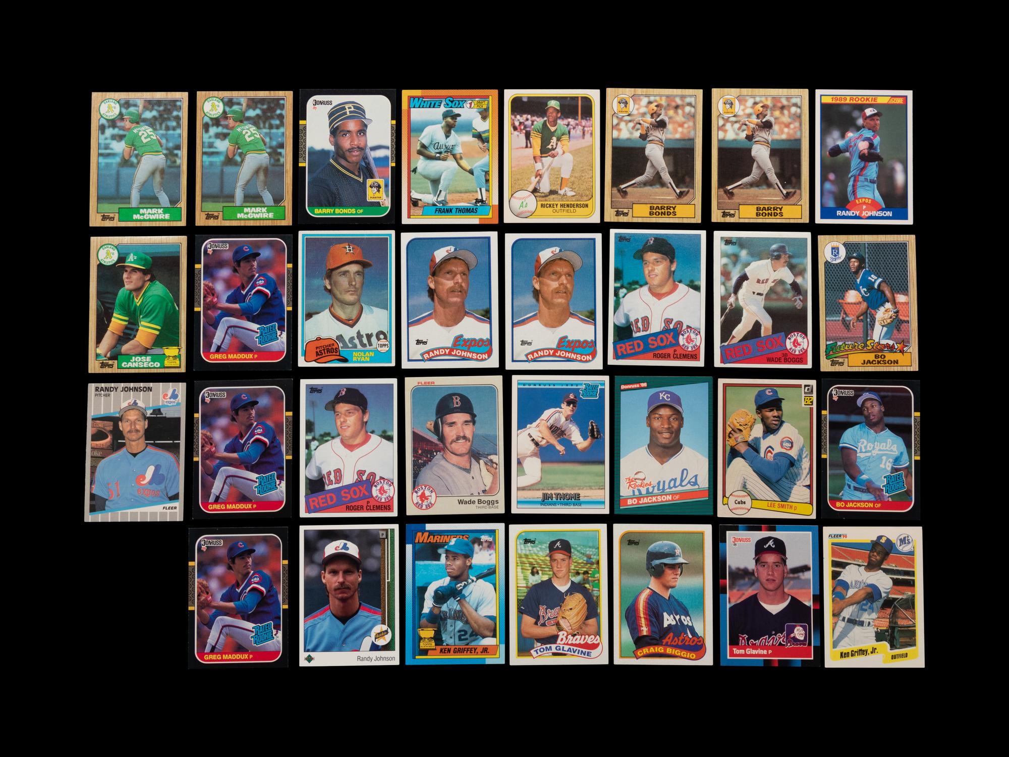 A Group of 41 Modern Hall of Fame, Star and Rookie Baseball Cards,