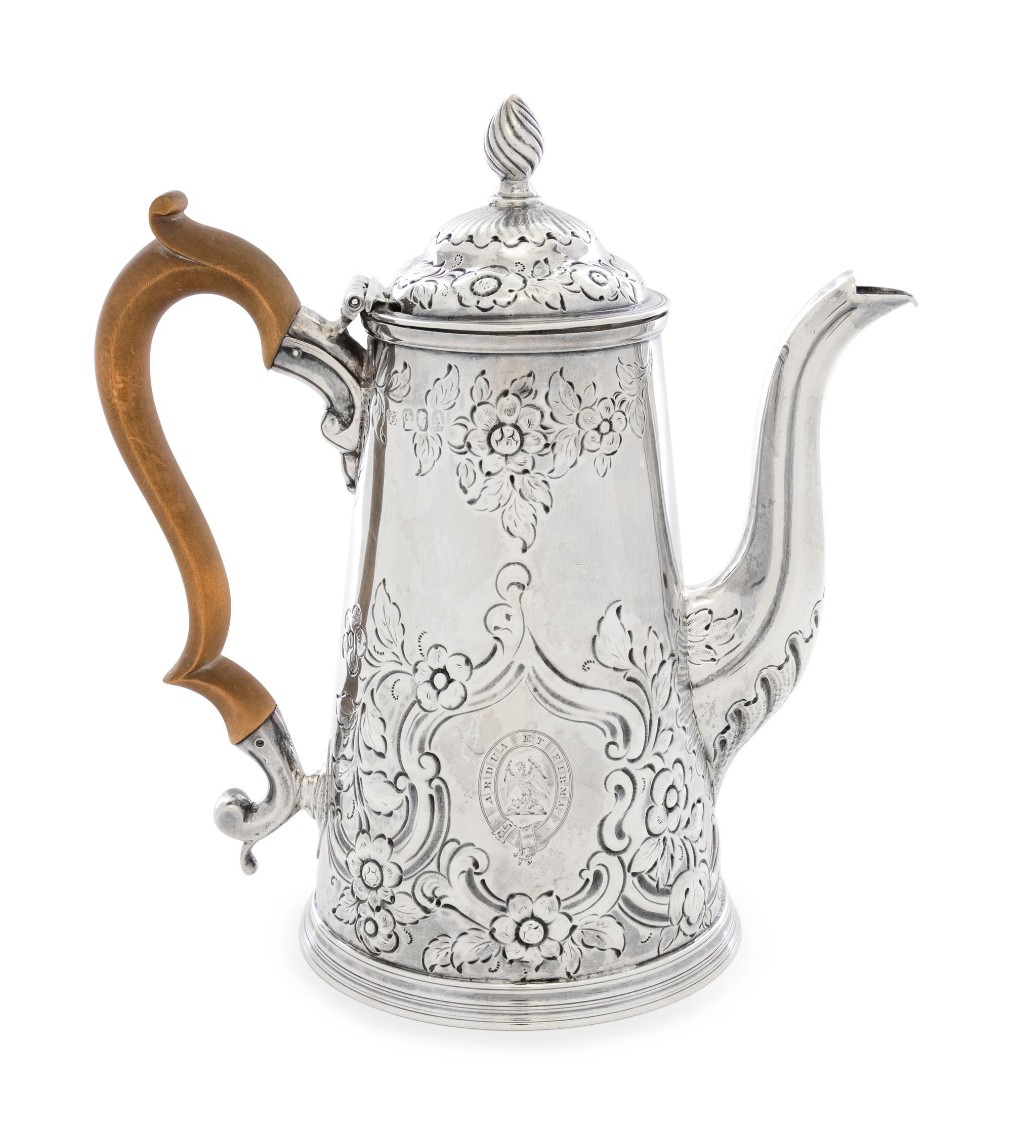 An Irish George III Silver Coffee Pot