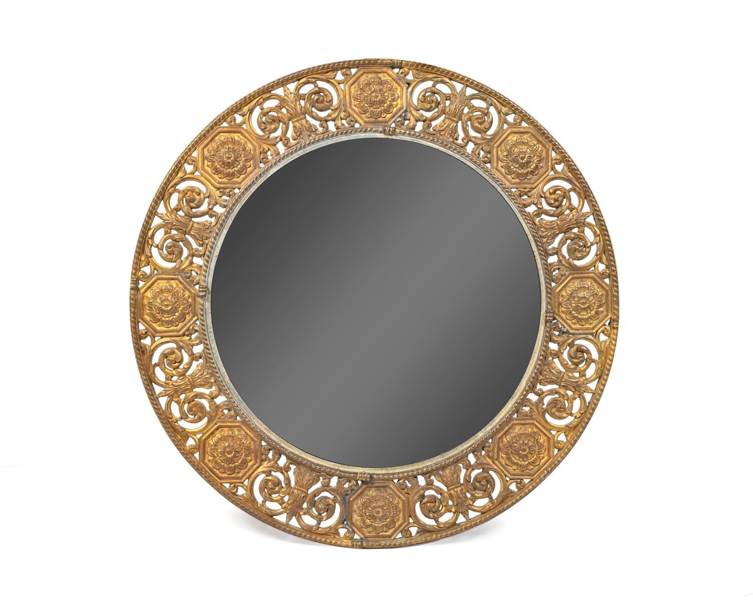 A Neoclassical Style Gilt-Metal Circular Mirror — 20TH CENTURY