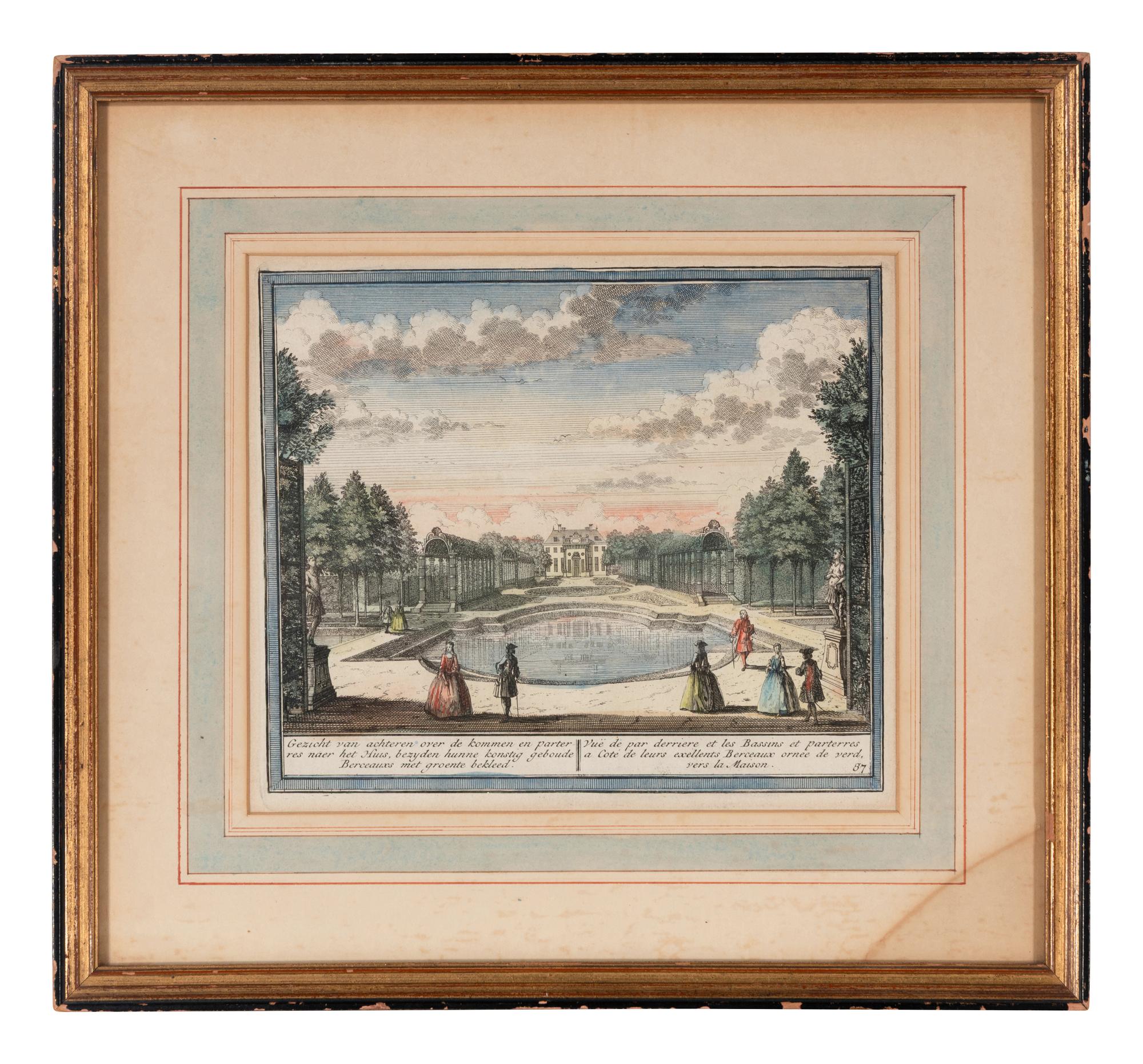 A Group of Eight Hand Colored Topographical Engravings