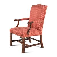 A George III Style Mahogany Library Chair