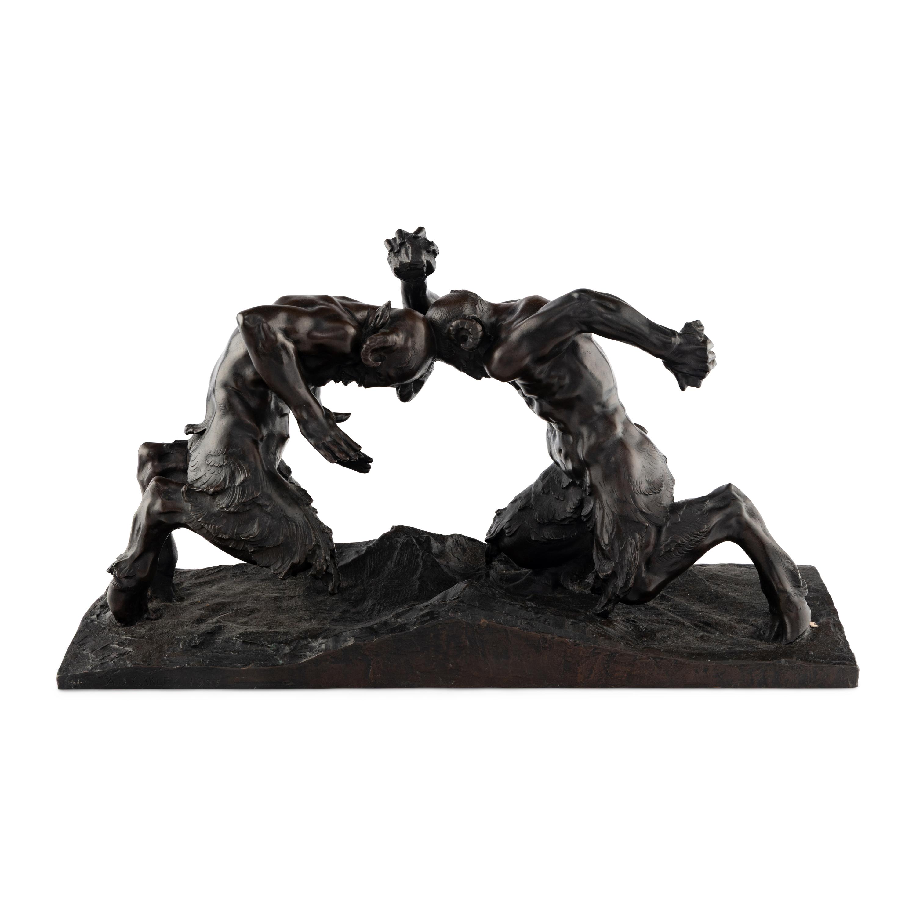 Alfred James Oakley (British, 1880-1959) — Fighting Fauns, 1927