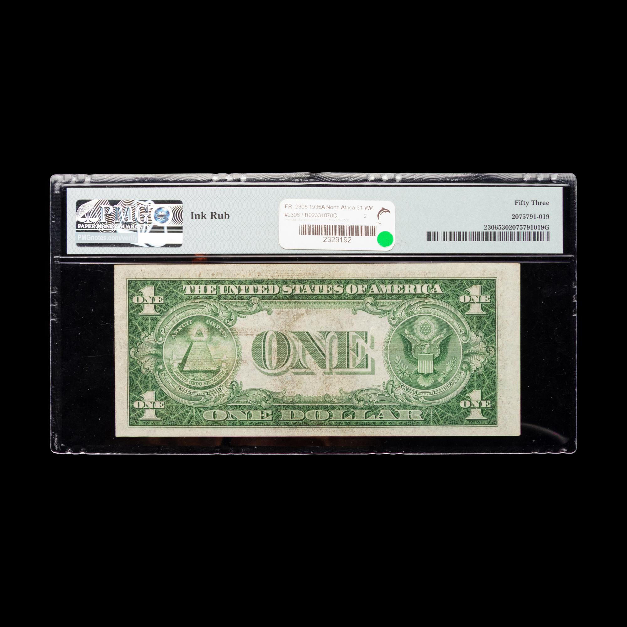 A Series 1935A Emergency Issue: North Africa $1 Silver Certificate [PMG AU53]