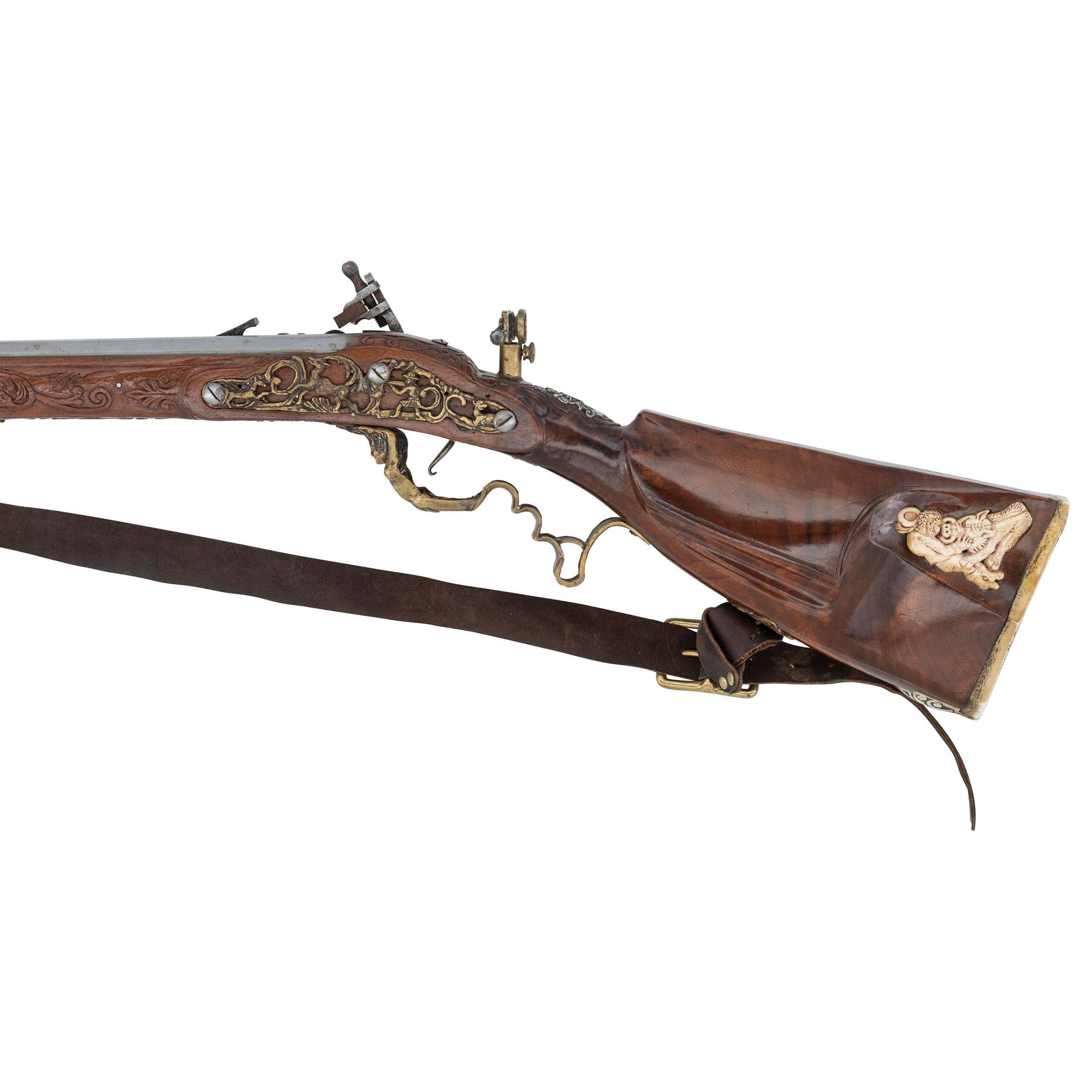 Contemporary Snaphance Rifle with Grotesque Motifs