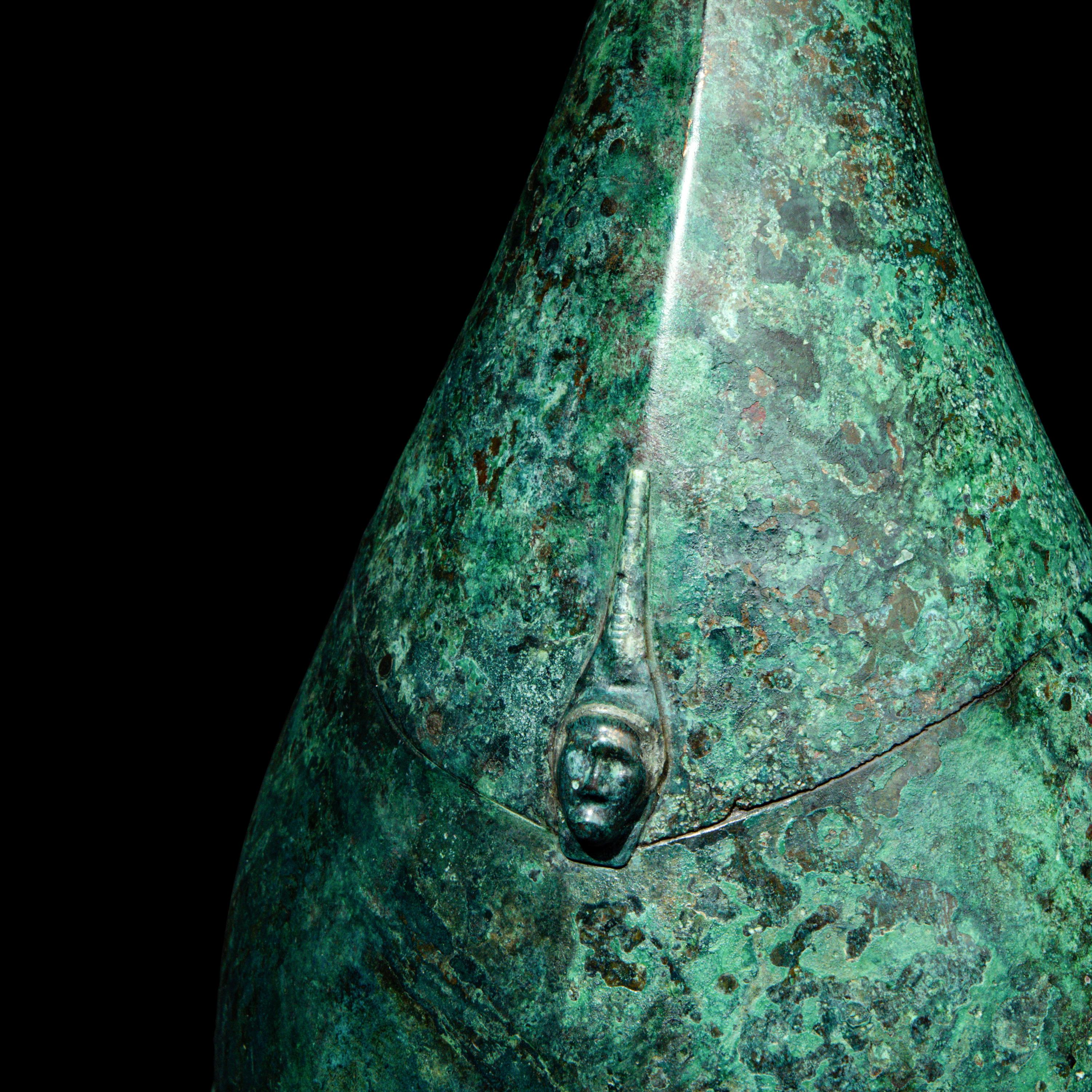 A Greek Bronze Phrygian Helmet