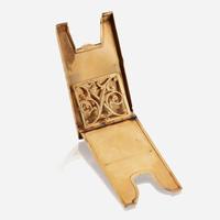 An eighteen karat gold and sapphire card case, Cartier