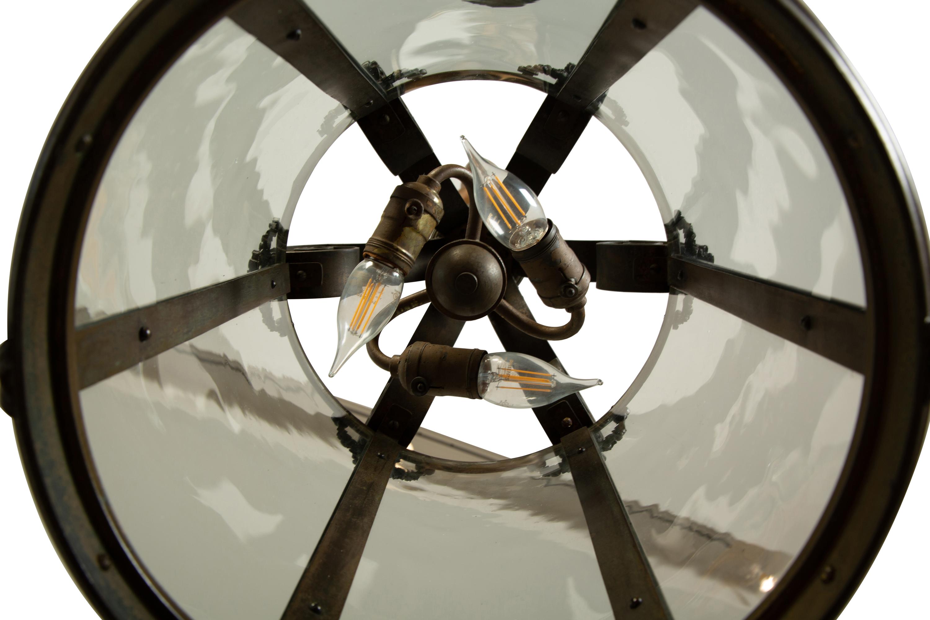 A Pair of Continental Bronze Hall Lanterns