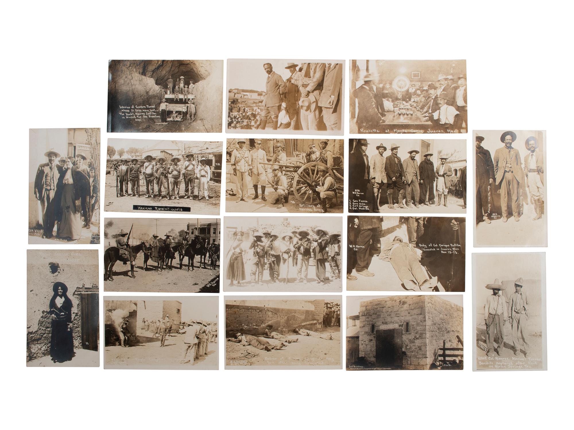 [WESTERN AMERICANA]. A group of 17 RPPCs of the Mexican Revolution, incl. Pancho Villa.