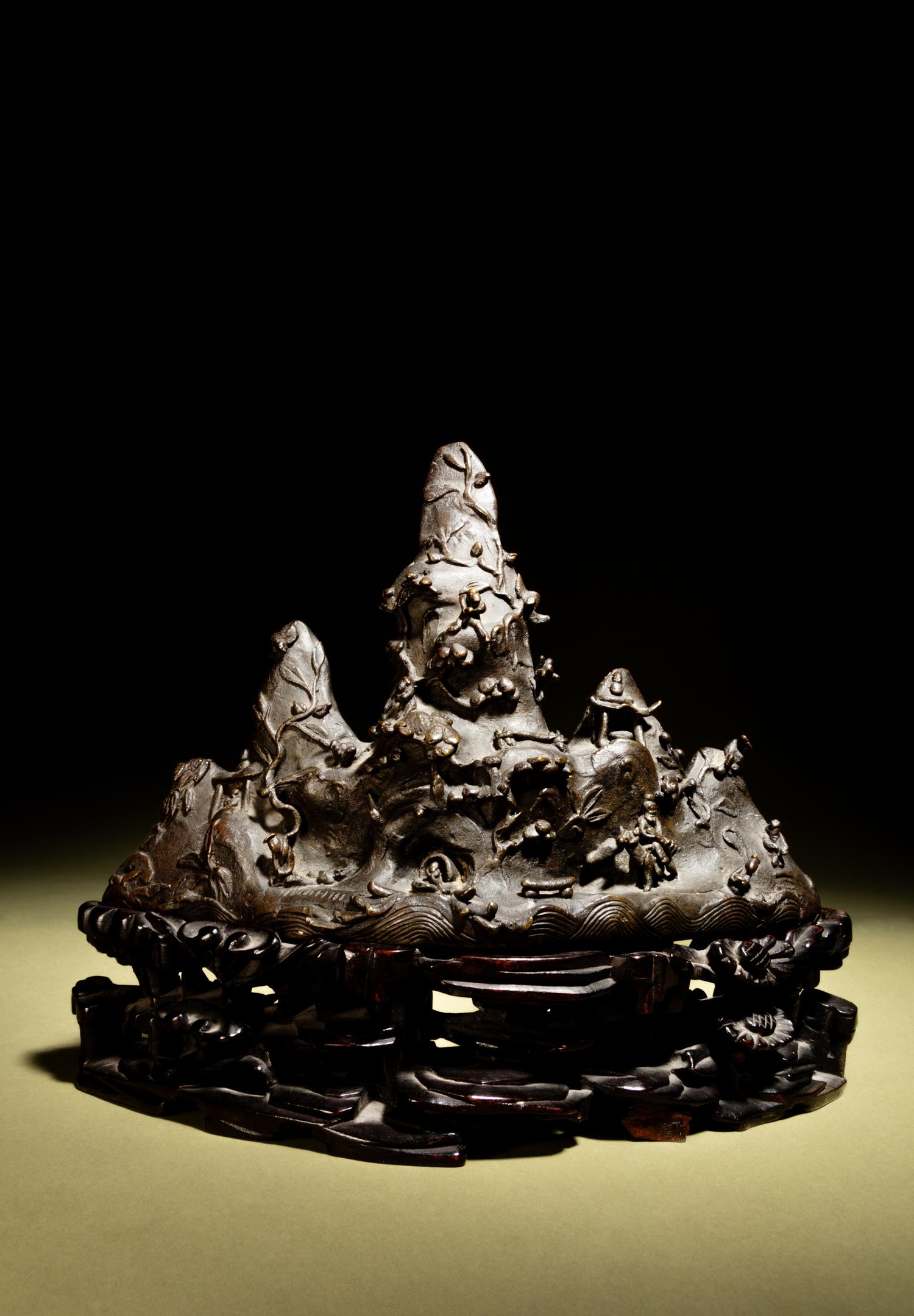 A Five-Peak Mountain-Form Brush Rest and Stand, Bijia