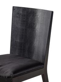 A Set of Ten Embossed Leather-Veneered Dining Chairs in the Style of Jean-Michel Frank