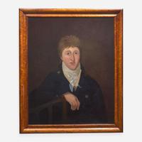 American School 19th century Portrait of a Seated Young Naval Officer