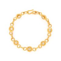 JEAN MAHIE, DIAMOND, SAPPHIRE, AND HIGH KARAT GOLD BRACELET