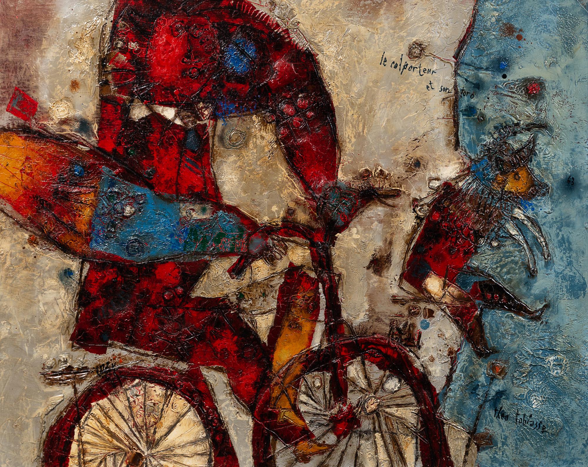 Théo Tobiasse, (French, 1927–2012), Le Colporteur et son toro