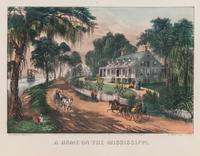 [MISSISSIPPI RIVER] -- CURRIER and IVES, publishers Floating Down to Market, 1870. (G.2183) -- A Home on the Mississippi, 1871. (G.3109).