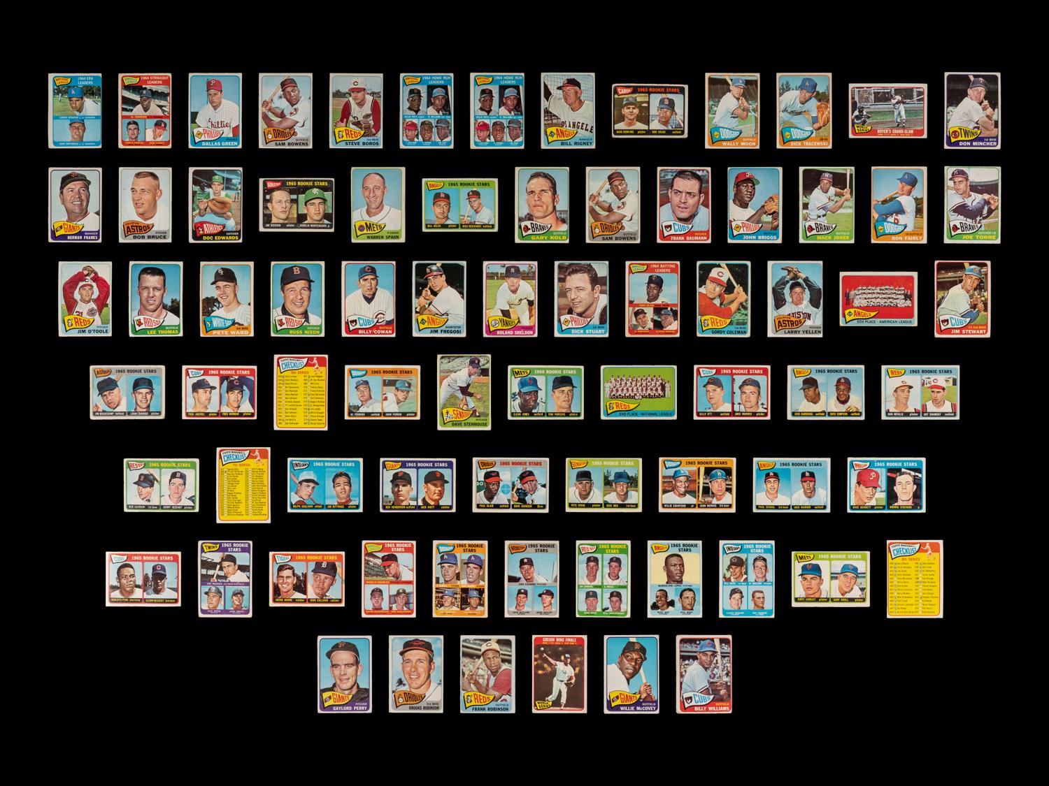A Shoebox Collection of Over 165 1965 Topps Baseball Cards Including Multiple Hall of Famers,