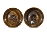 A Pair of Continental Brass Candlesticks