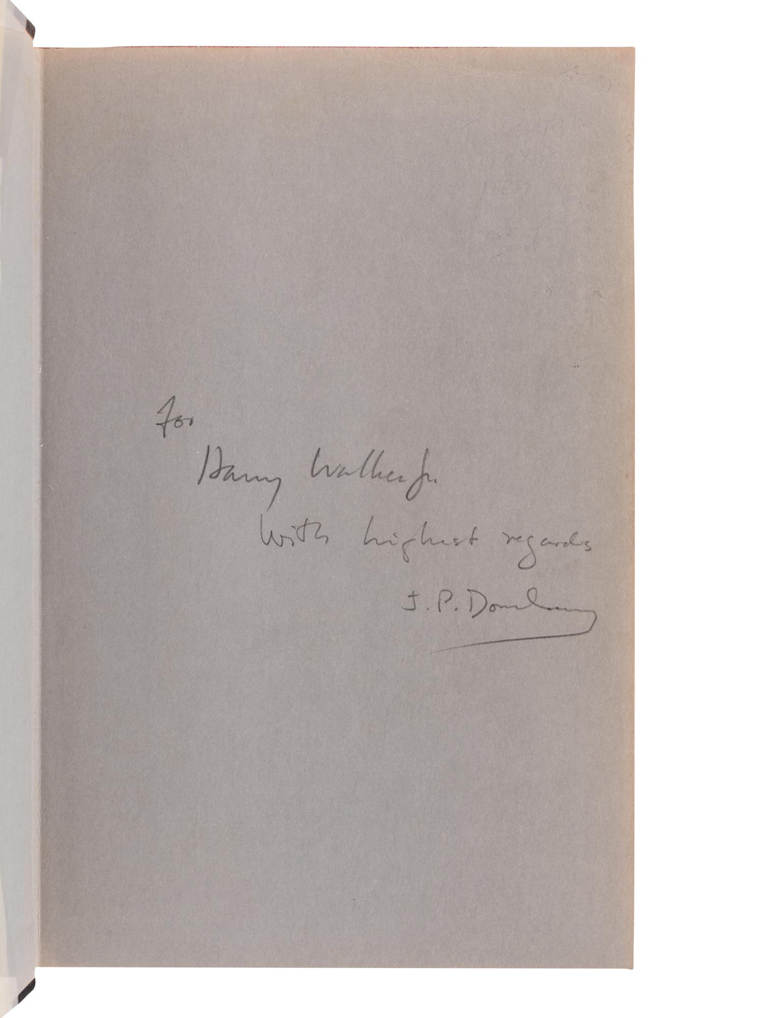 DONLEAVY, James Patrick (1926-2017). The Ginger Man . New York: McDowell, Obolensky, 1958.
