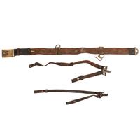 A Mann's Patent Indian War Era Sword Belt and Two Sets of Detachable Saber Hangers