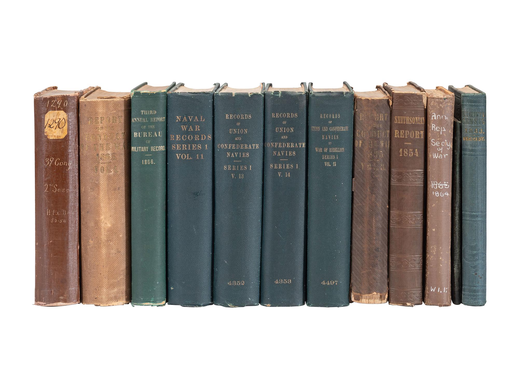 [CIVIL WAR]. Civil War reports and official records in approx. 60 volumes.