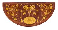 A George III Marquetry Flip-Top Table Height 29 1/2 x width 30 1/8 x depth 14 3/4 inches. — LATE 18TH/EARLY 19TH CENTURY