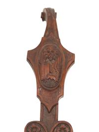 An Italian Carved Mahogany Gondola Chair with Swivel Seat