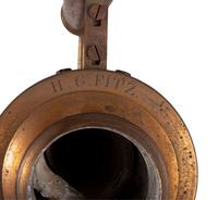 H.G. Fitz 4 1/8 inch telescope and tripod. Length of body tube 53 in. 19th century.