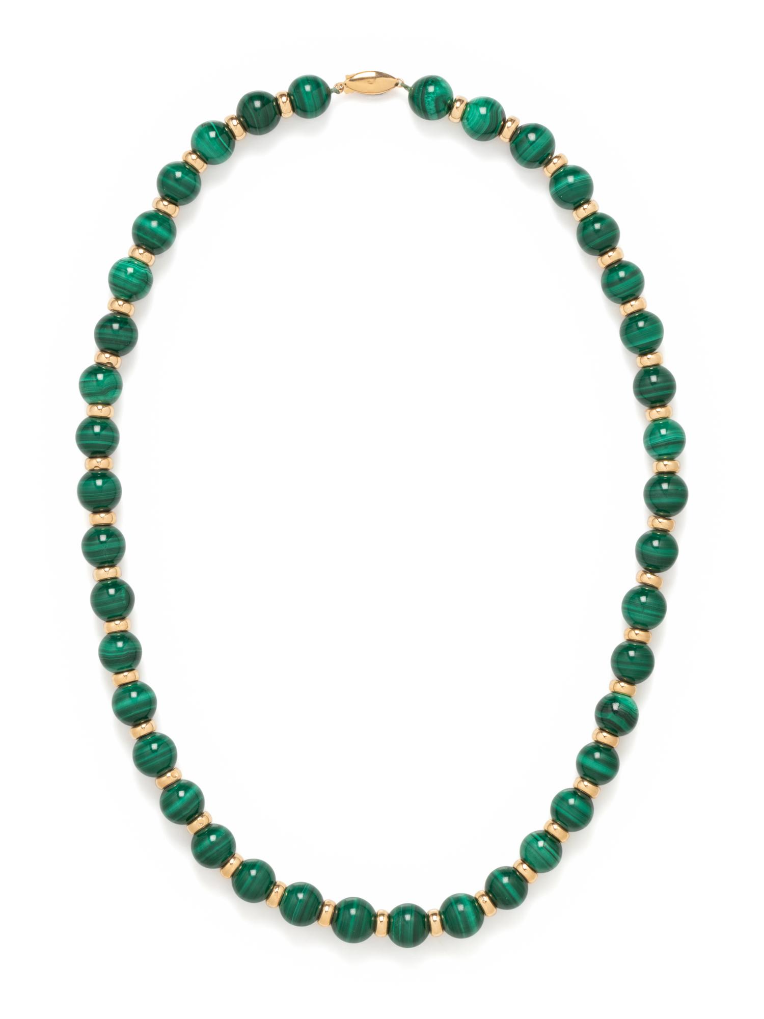 MALACHITE BEAD NECKLACE