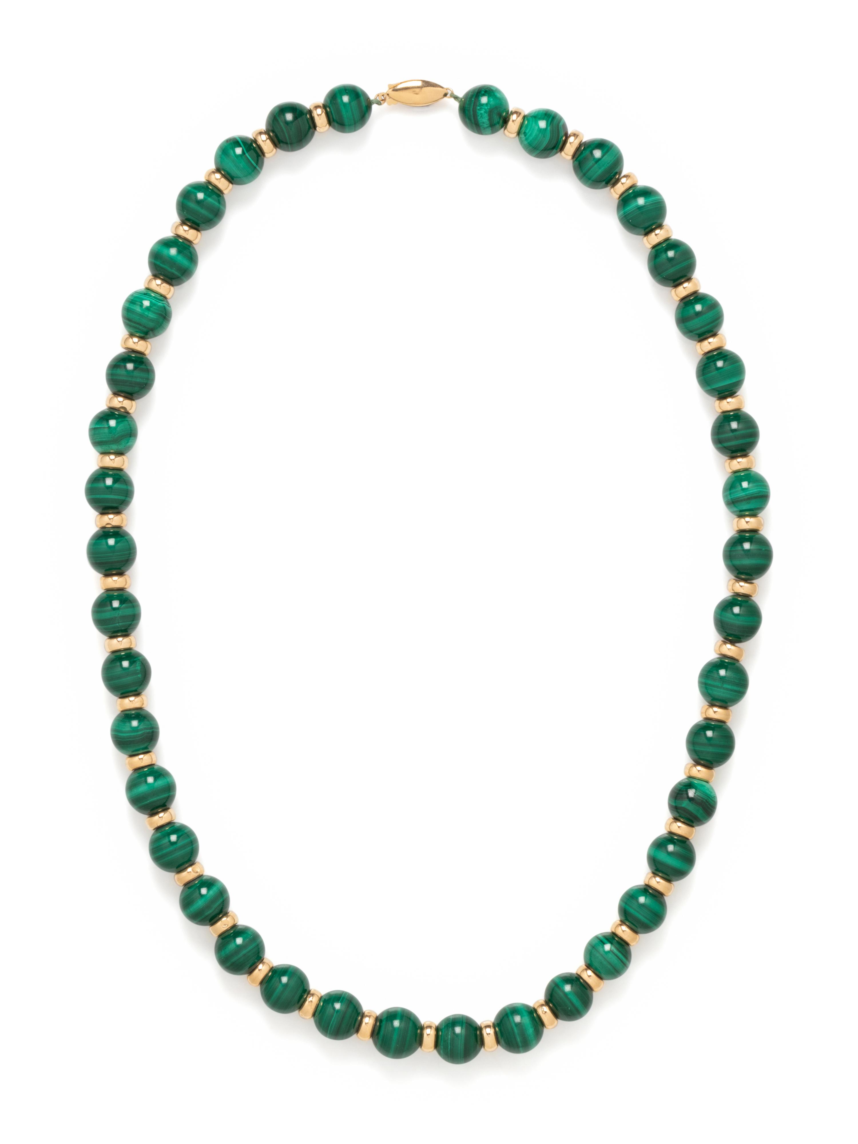 MALACHITE BEAD NECKLACE