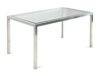 A Modernist Chrome and Glass Dining Table