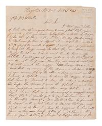 [ENSLAVEMENT]. Letter directing conveyance of slaves via wagon driven by a "Black man." TN, 1841.