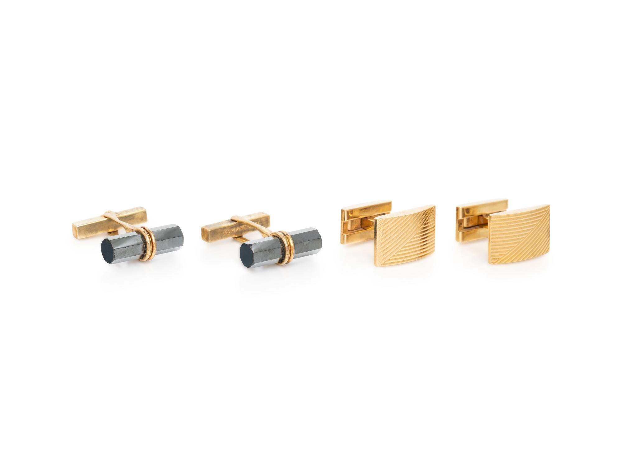 TIFFANY & CO., TWO PAIRS OF CUFFLINKS