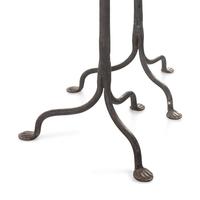 A Pair of Spanish Wrought Iron Floor Candlesticks