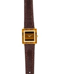 PIAGET, 18K YELLOW GOLD AND TIGER'S EYE WRISTWATCH