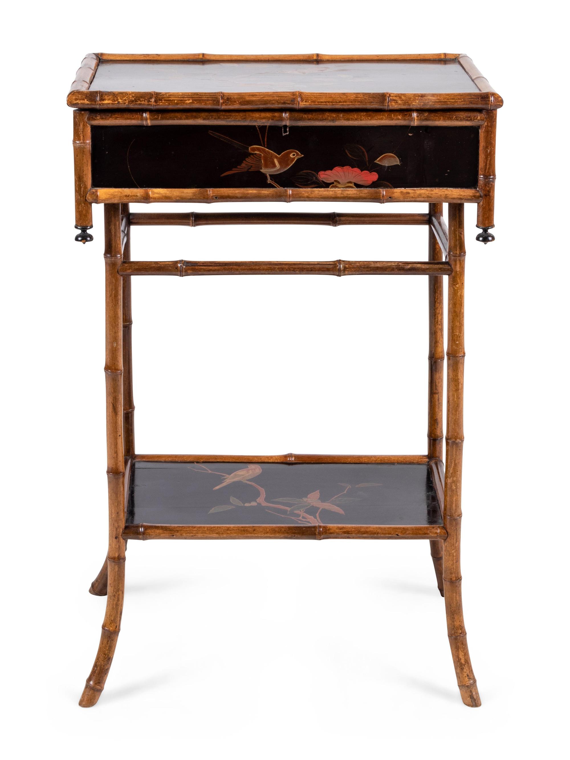 A Victorian Bamboo and Lacquer Hall Table