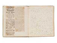 JACKSON, Col. Oscar L. (1840-1920). Five journals, incl. descriptions of Oscar L. Jackson's political activism during the 1860 campaign and his service with 63rd OVI, with campaign broadside noting Jackson as a speaker.