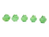 A Set of Five Italian Leaf-Form Oval Bowls and Covers
